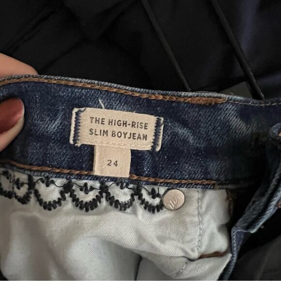 Madewell The High-Rise Slim Boyjean: Beaded Edition - Picture 8 of 11